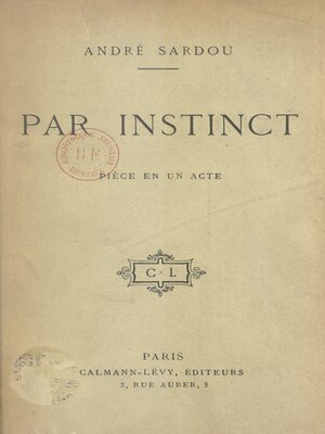 cover image of Par instinct